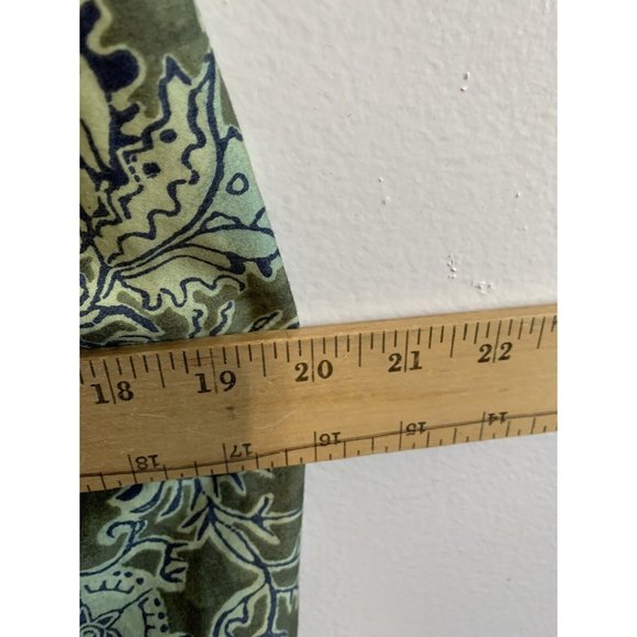 Peruvian Connection Floral Sheath Midi Dress Size 12 Womens Green Pima Cotton - Picture 10 of 12